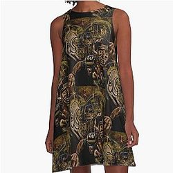 Pacific Northwest Seahawks Russell Wilson Painting A-Line Dress