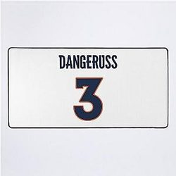 Limited Edition Dan Russ 3 Jersey Style T-Shirt & Phone Case, Mug, Wall Tapestry, Desk Mat, Russell Wilson, Denver Broncos Mask