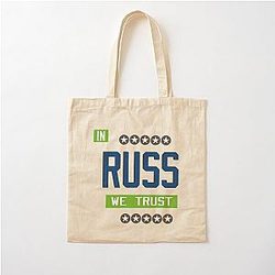 Seattle Football - Russell Wilson - Washington Danger Cotton Tote Bag