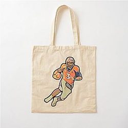 Russell Wilson Denver Quarterback Cotton Tote Bag