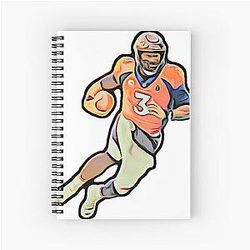 Russell Wilson Denver Quarterback Spiral Notebook