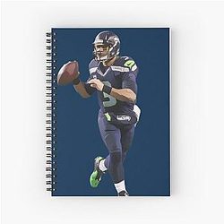 Russell Wilson Seahawks Spiral Notebook