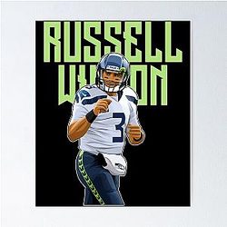 Russell Wilson in Action Poster