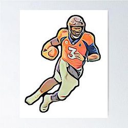 Russell Wilson Denver Quarterback Poster