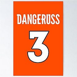 Limited Edition DangeRuss 3 Shirt, Russell Wilson Denver Broncos 3 Jersey Style T-Shirt, Phone Case, Mug, Wall Tapestry, and Mask!