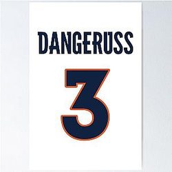 Limited Edition DangeRuss 3 Russell Wilson Denver Broncos Jersey Style T-Shirt Phone Case Mug Wall Tapestry Mask
