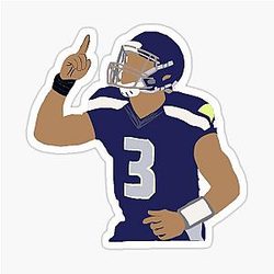 Russell Wilson Seattle Seahawks Sticker