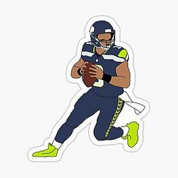Seattle Seahawks Russell Wilson Sticker 

(I'll remove the weird characters now since there isn't any)

Seattle Seahawks Russell Wilson Sticker