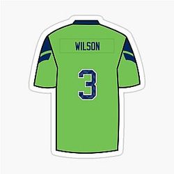 Russell Wilson Jersey Sticker