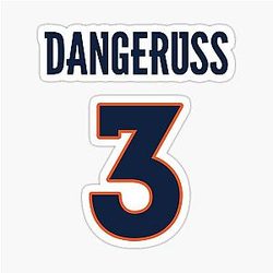 Limited Edition DangeRuss 3 Shirt Russell Wilson Denver Broncos 3 Jersey Style T-Shirt Phone Case Mug Wall Tapestry Mask Sticker