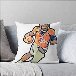 Russell Wilson Denver Quarterback Bold Throw Pillow