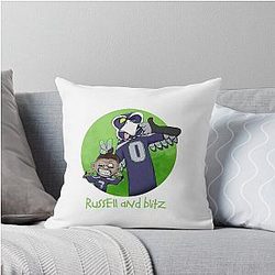 Russell Wilson Blitz Throw Pillow