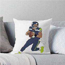 Seattle Seahawks Russell Wilson Throw Pillow