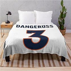 Limited Edition DangeRuss 3 Russell Wilson Denver Broncos Jersey Style T Shirt Phone Case Mug Wall Tapestry Mask Throw Blanket