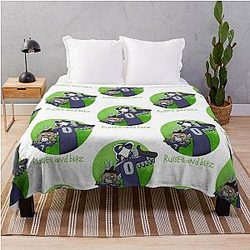 Russell Wilson and Blitz Throw Blanket