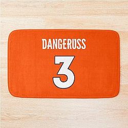 Limited Edition DangeRuss 3 Russell Wilson Denver Broncos Jersey Style T-Shirt Phone Case Mug Wall Tapestry Mask Bath Mat