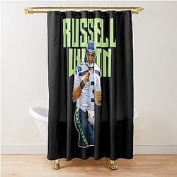 Russell Wilson in Action Shower Curtain