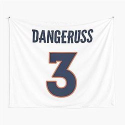 Limited Edition DangeRuss 3 Russell Wilson Denver Broncos Jersey Style T-Shirt Phone Case Mug Wall Tapestry Mask