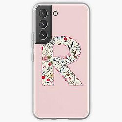 Pink Flower Floral Block R Rutgers Sticker Samsung Galaxy Soft Case RB0211