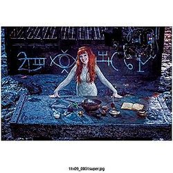 Supernatural (TV Series 2005 -) 8 x10 Photo Ruth Connell in Gold Dress Standing Behind Table Full of Potions Clinic