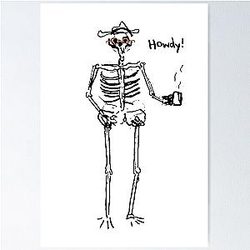 Ryan Trahan Merch Howdy Skeleton Poster