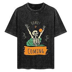 Howdy Skeleton PTTT2906 Washed  Ryan Trahan T-Shirts