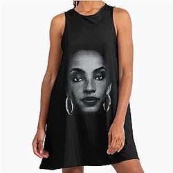 Black Sade Adu 80s A-Line Dress