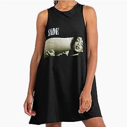 Sade Adu Sticker A-Line Dress