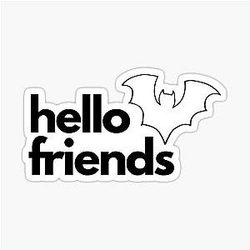 Hello Safiya Nygaard Bat Design Sticker