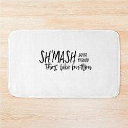 Safiya Nygaard Sh'mash That Button Typography Bath Mat