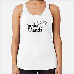 Hello Safiya Nygaard Bat Design Racerback Tank Top