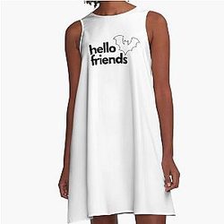 Safiya Nygaard Bat Design A-Line Dress