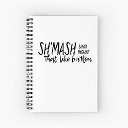 Safiya Nygaard Shmash That Like Button Typography Spiral Notebook