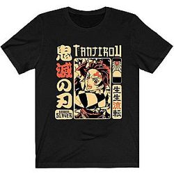 Demon Slayer T-Shirts Kamado Tanjirou Pattern Tee Cool Top