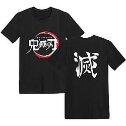 Anime Demon Slayer Logo Pattern T-Shirts Casual Tee Unisex