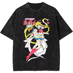 Crystal Power Collage PTTT2004 Washed Sailor Moon T-Shirts