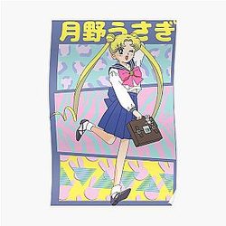 Sailor Moon Posters - Tsukino Usagi Retro Tee Poster RB2008