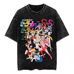 Anime Graphic PTTT0409 Washed  Sailor Moon T-Shirts