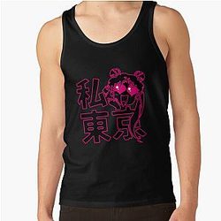 Sailor Moon Tank Tops - Sailor Moon Pink Love Style Tank Top RB2008