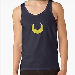 Sailor Moon Tank Tops - Sailor Moon Symbol | Dark Blue BG Tank Top RB2008