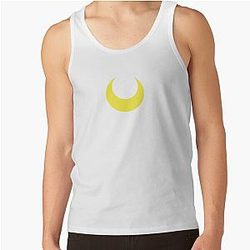 Sailor Moon Tank Tops - Sailor Moon Symbol | White BG Tank Top RB2008