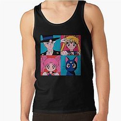 Sailor Moon Tank Tops - Sailor Moon Team Is Here Tank Top RB2008