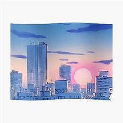 Sailor Moon Posters - Sailor Moon City Landscape Poster RB2008