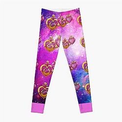 Sailor Moon Leggings - Sailor Moon power make up lockets galaxy  Leggings RB2008