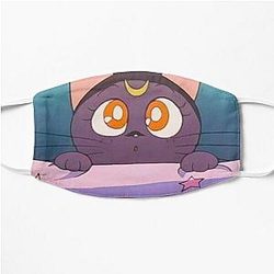 Sailor Moon Face Masks - Cute Luna from Sailor Moon Still  Flat Mask RB2008