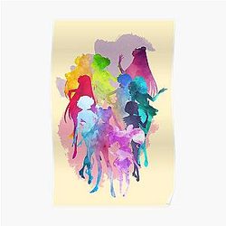 Sailor Moon Posters - More Sailor Moon WaterColor  Poster RB2008