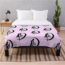 Sailor Moon Blanket - Sailor Moon Transformation Silhouette Throw Blanket RB2008