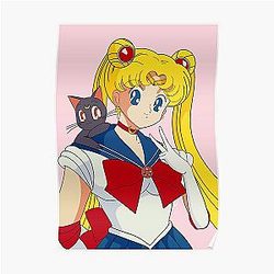 Sailor Moon Posters - Sailor Moon With Luna Poster RB2008