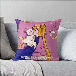 Sailor Moon Pillows - Sailor Moon aesthetic quote Throw Pillow RB2008