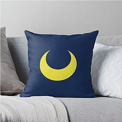 Sailor Moon Pillows - Sailor Moon Symbol | Dark Blue BG Throw Pillow RB2008